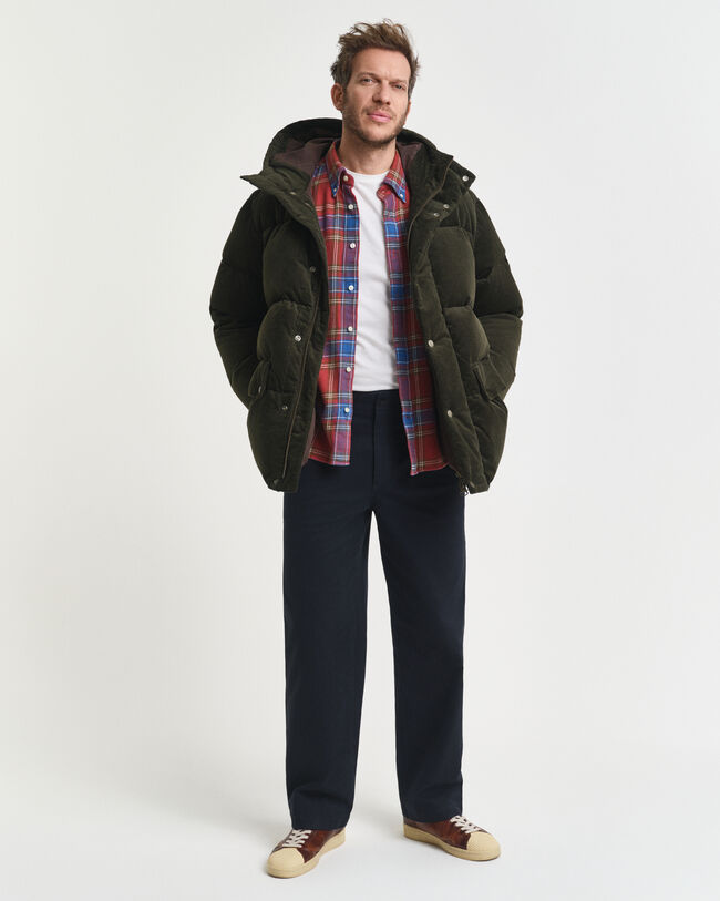 Relaxed Fit Checked Twill Shirt