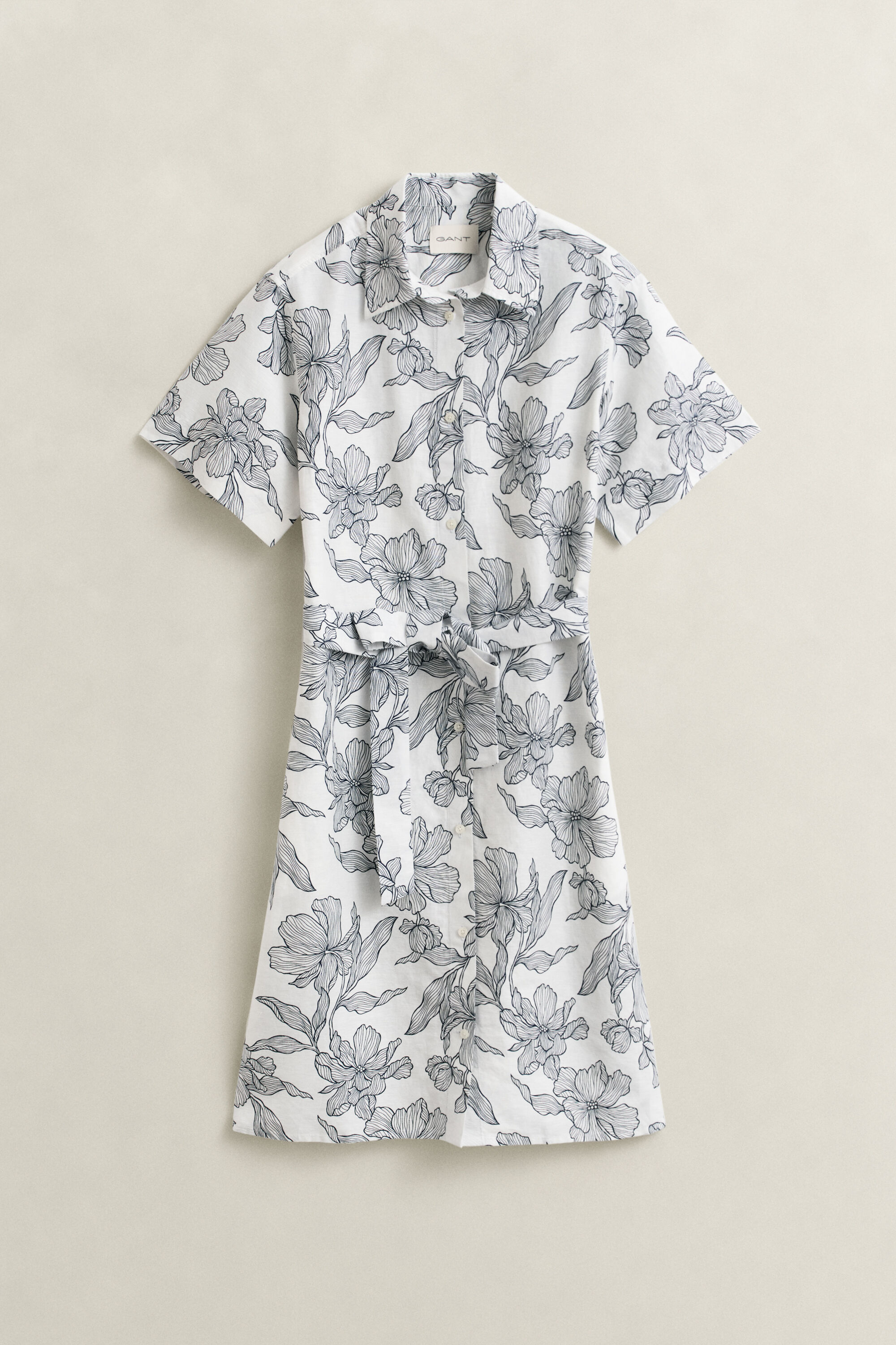 Floral Linen Shirt Dress