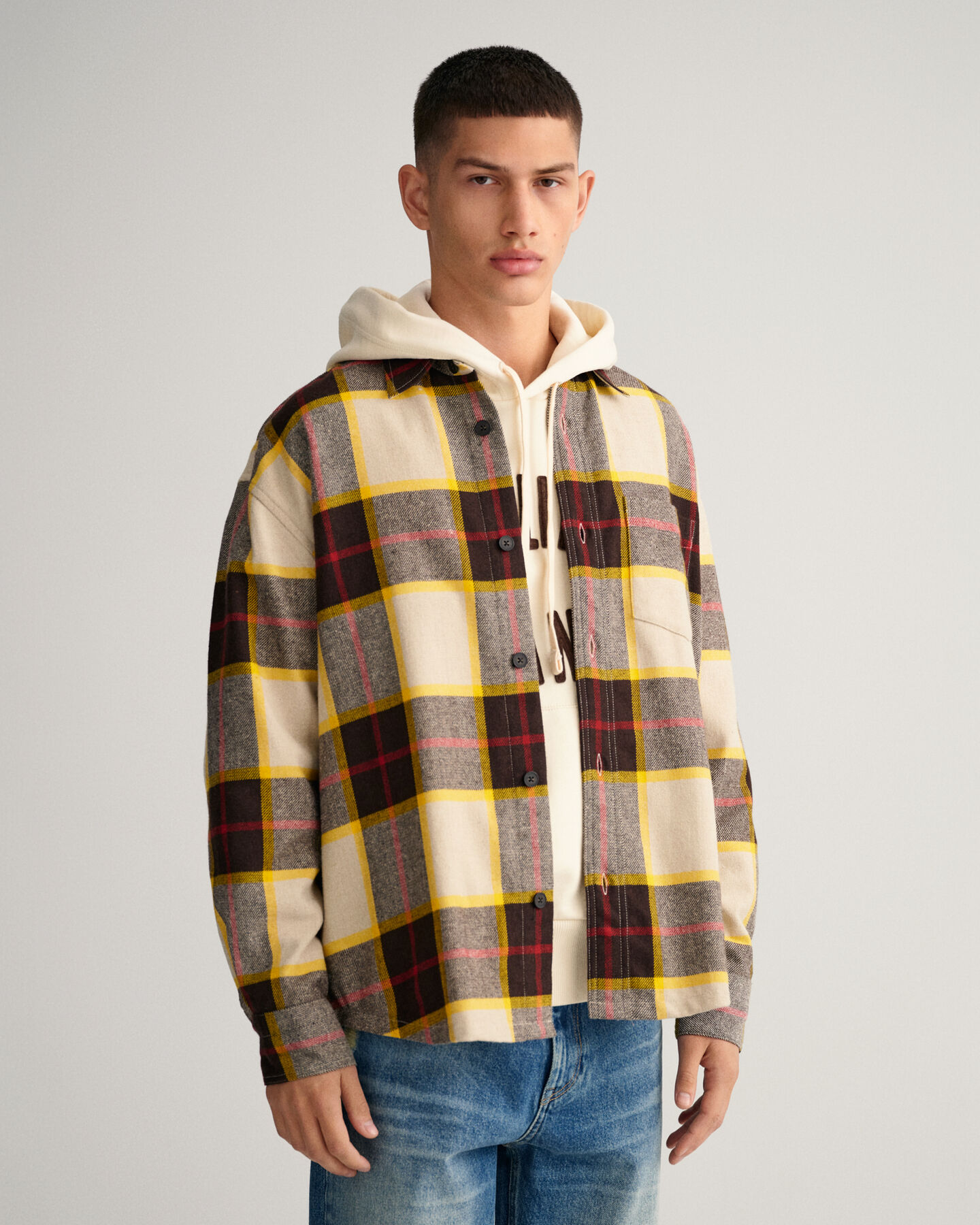 Plaid Wool Overshirt