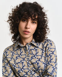 Regular Fit Paisley Cotton Voile Shirt
