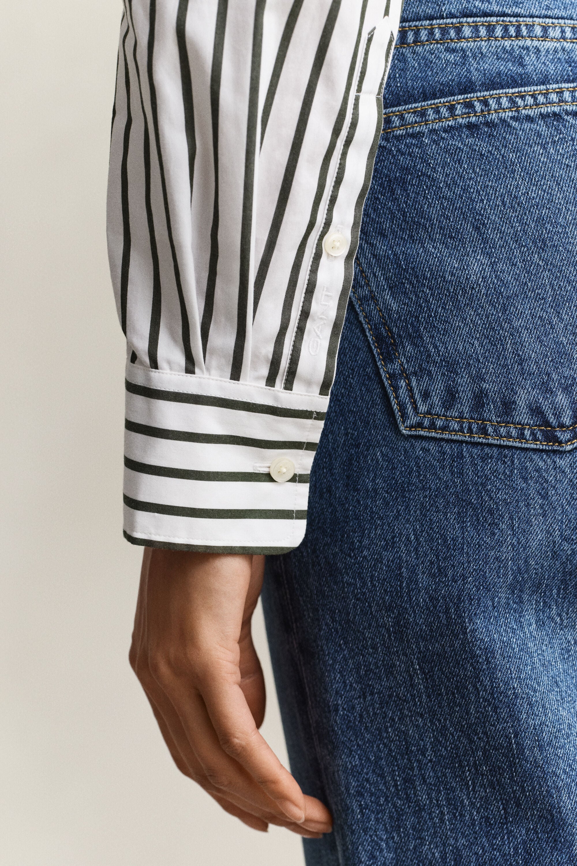 Relaxed Fit Striped Classic Poplin Shirt