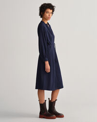 Stand Collar Shirt Dress