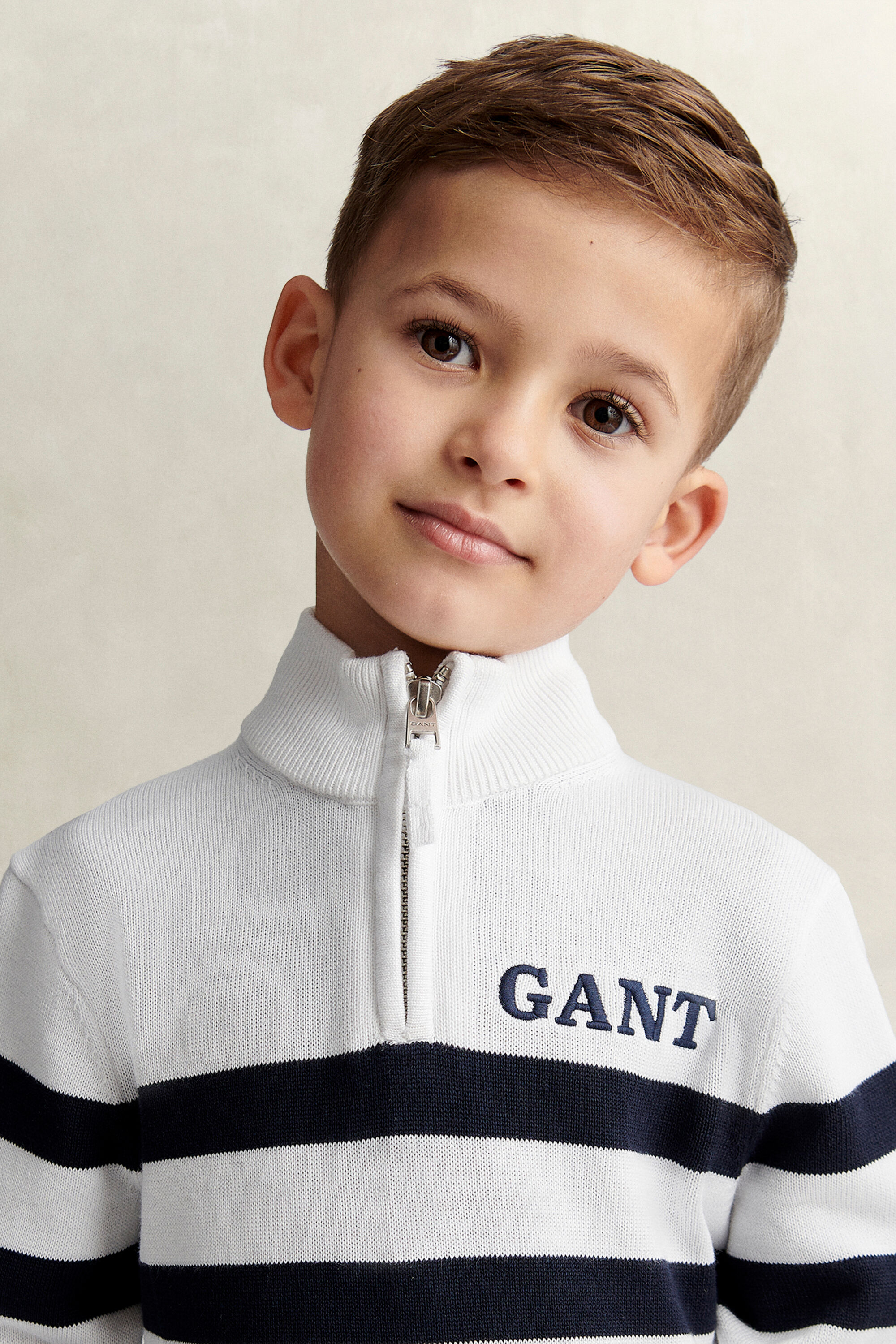 Boys Breton Zip Sweater