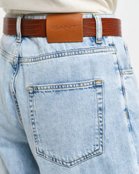 Creased Wide Leg Jeans