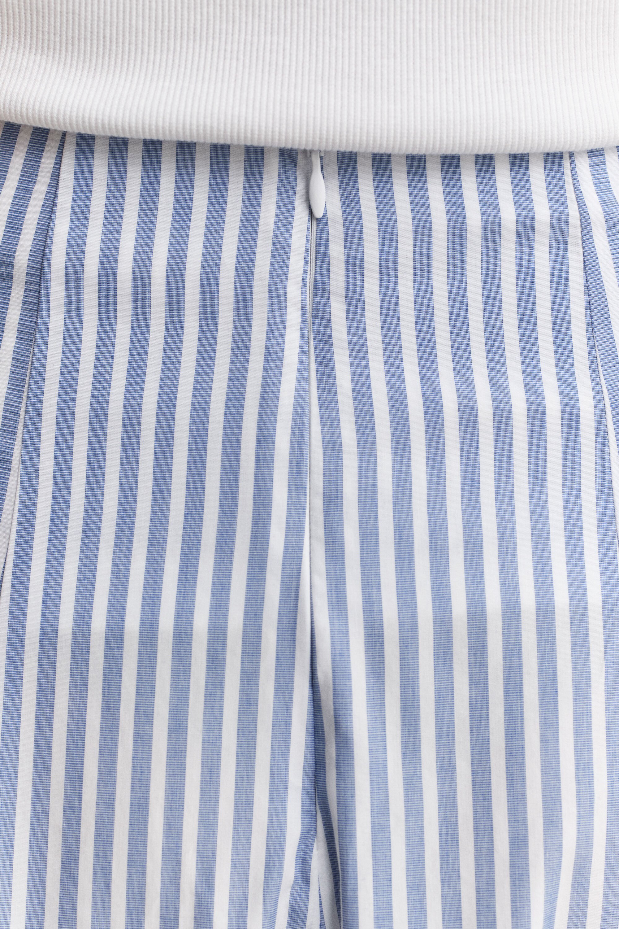 Striped Cotton Midi Skirt