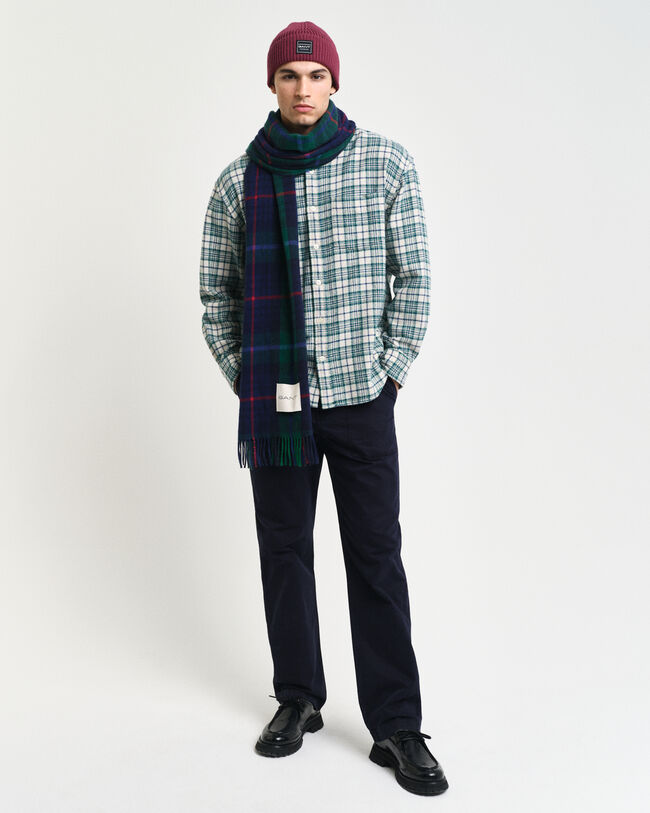 Oversized Textured Checked Shirt