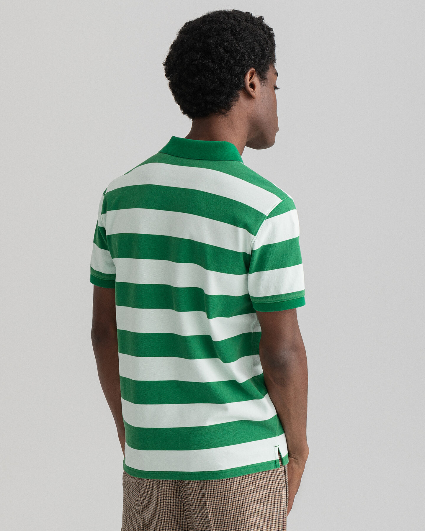 Printed Barstripe Piqué Polo Shirt