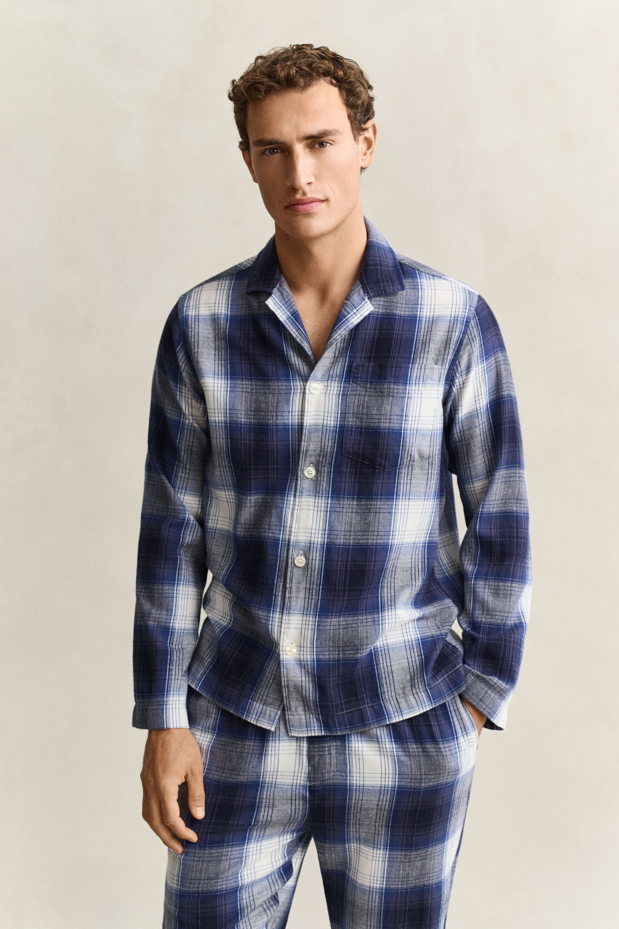 Checked Flannel Pajama Set Gift Box