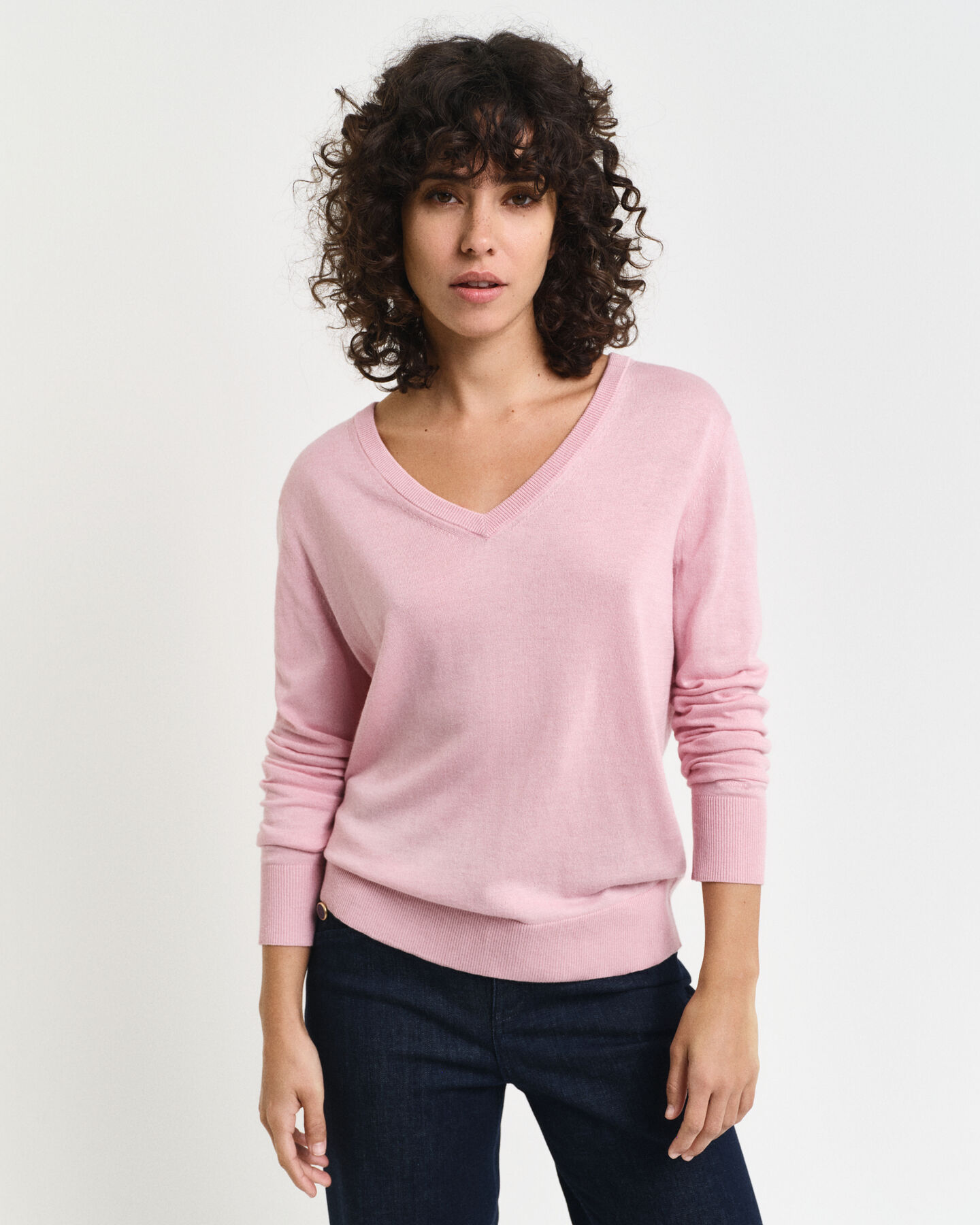 Fine Knit V-Neck Sweater