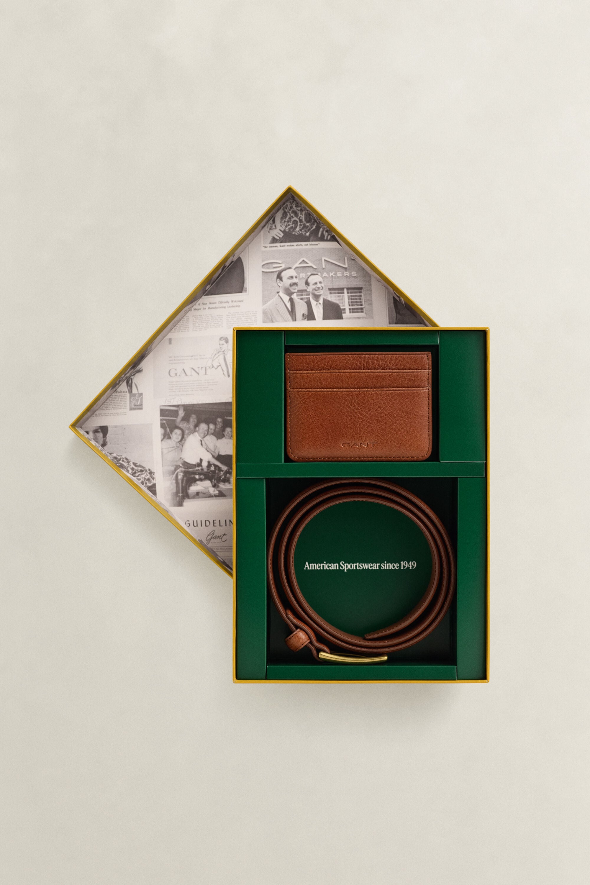 Leather Belt & Card Holder Gift Set