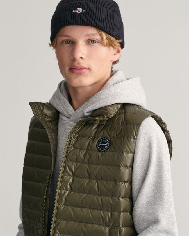 Teens Shiny Lightweight Padded Down Vest