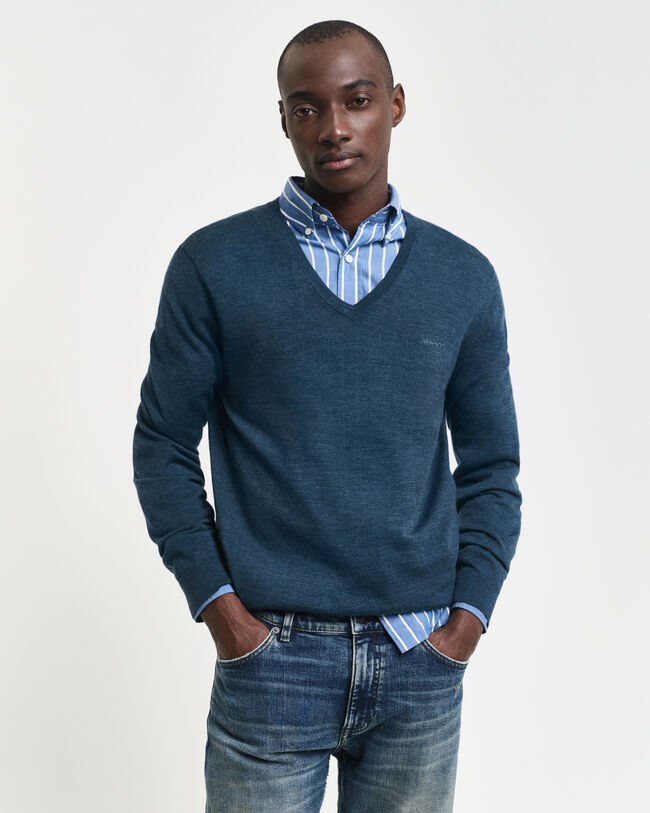 Extra Fine Merino Wool V-Neck Sweater