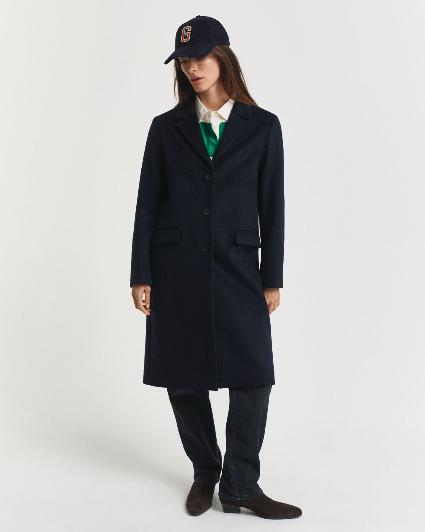 Classic Tailored Wool Blend Coat