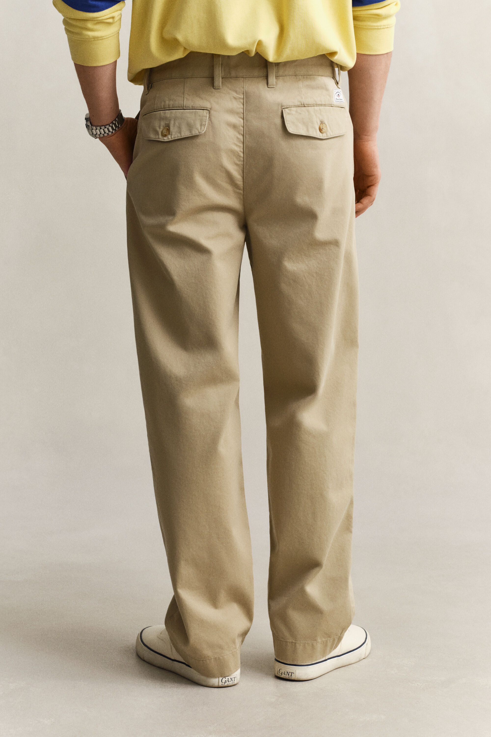 Relaxed Fit Cotton Twill Chinos