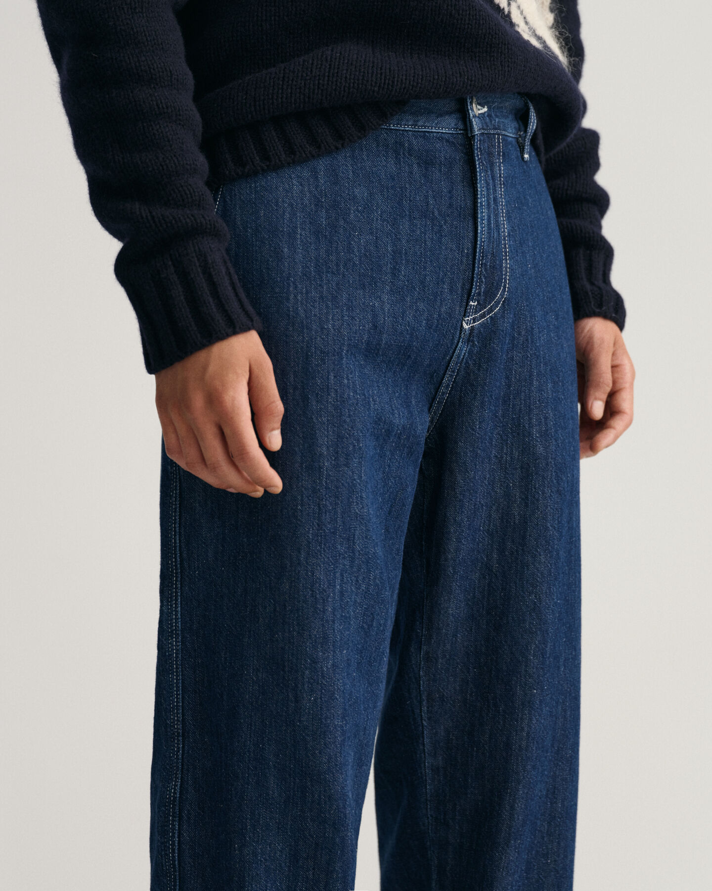 Relaxed Fit Cotton Linen Jeans