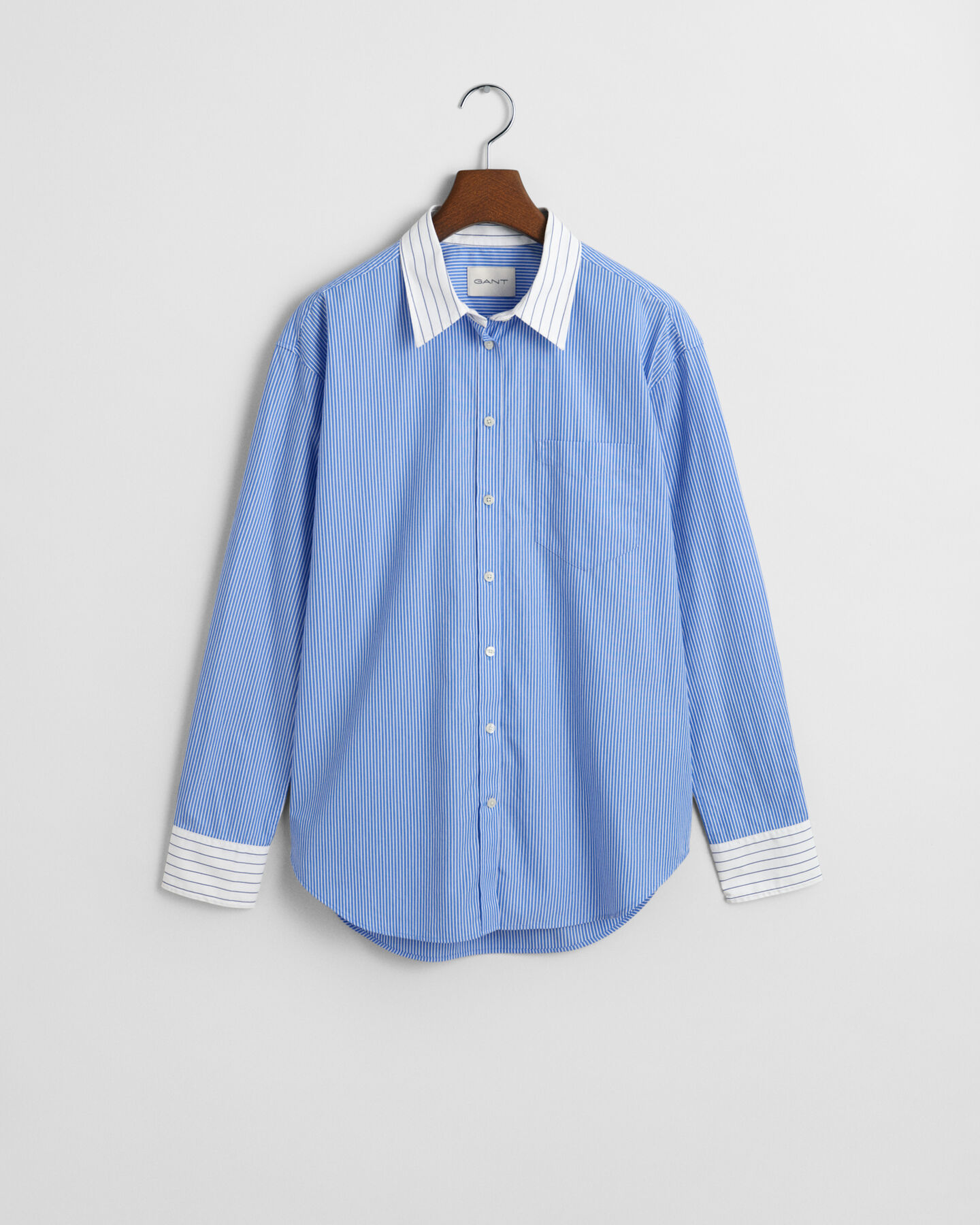 Relaxed Fit Mixed Stripe Poplin Shirt