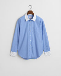 Relaxed Fit Mixed Stripe Poplin Shirt