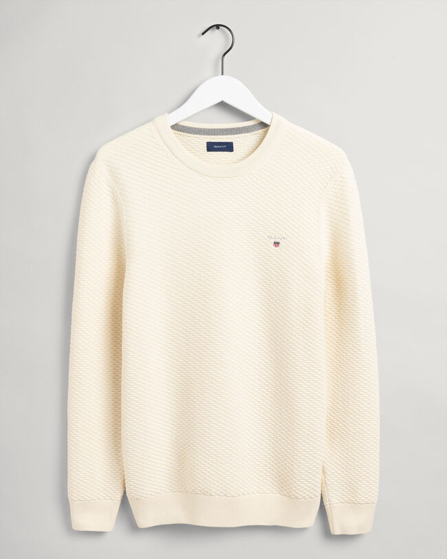 Triangle Texture Crew Neck Sweater