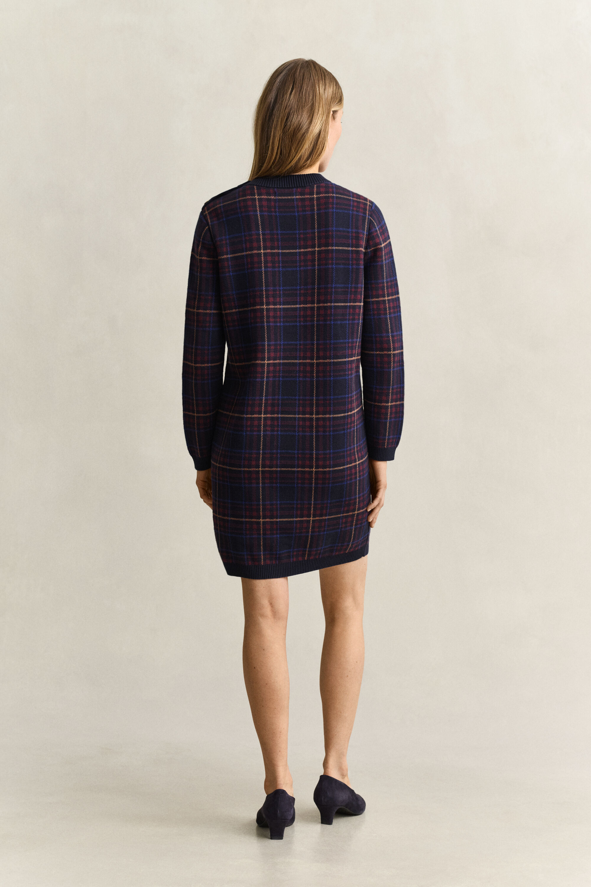 Knitted Check Dress