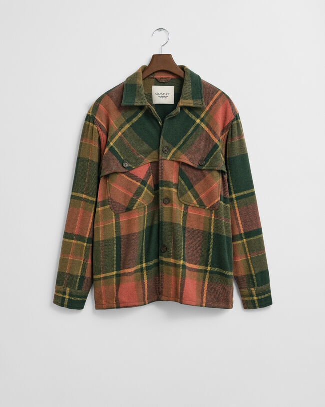 Relaxed Fit Checked Heavy Wool Shirt