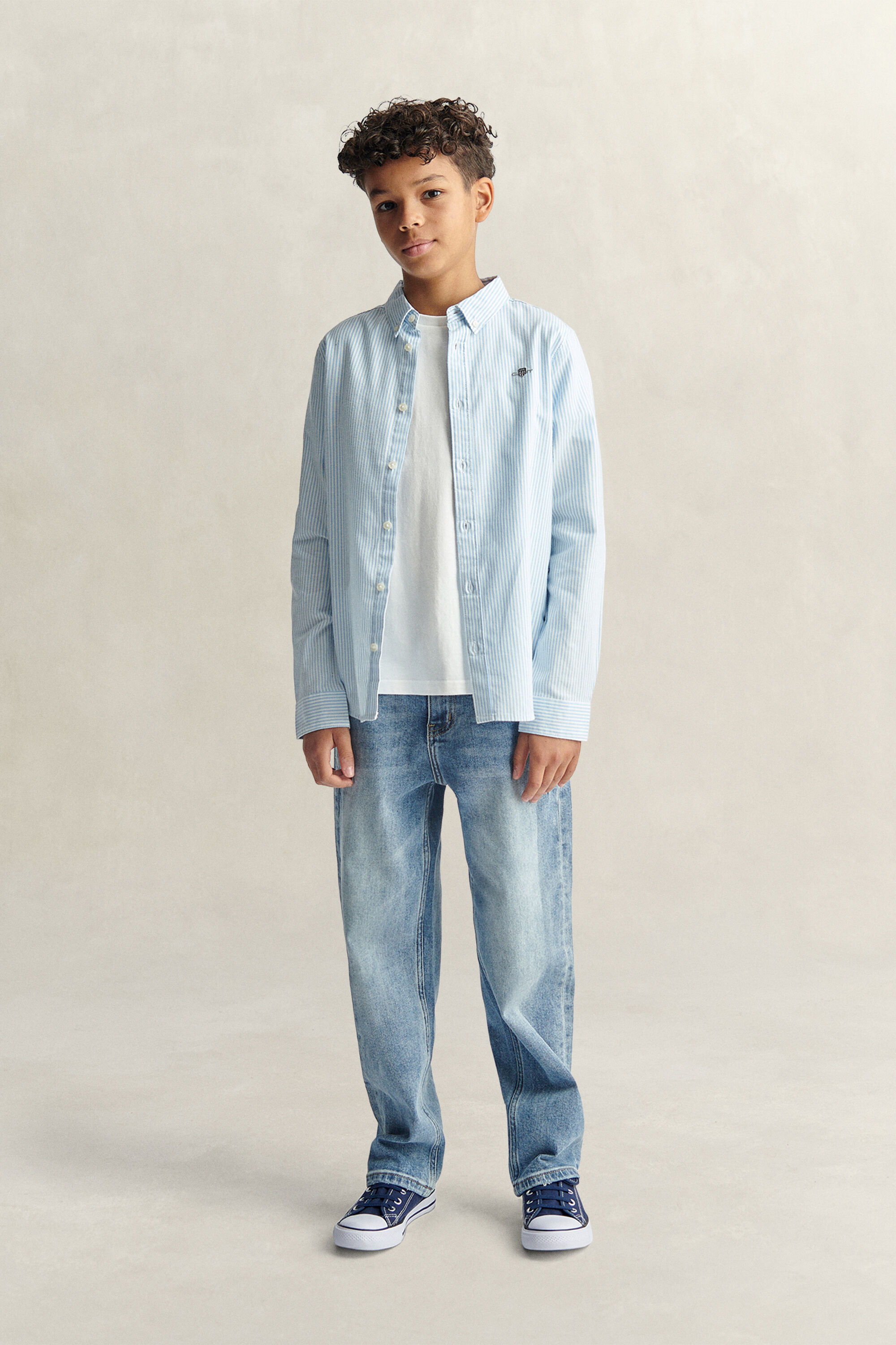 Teen Boys Shield Striped Oxford Shirt