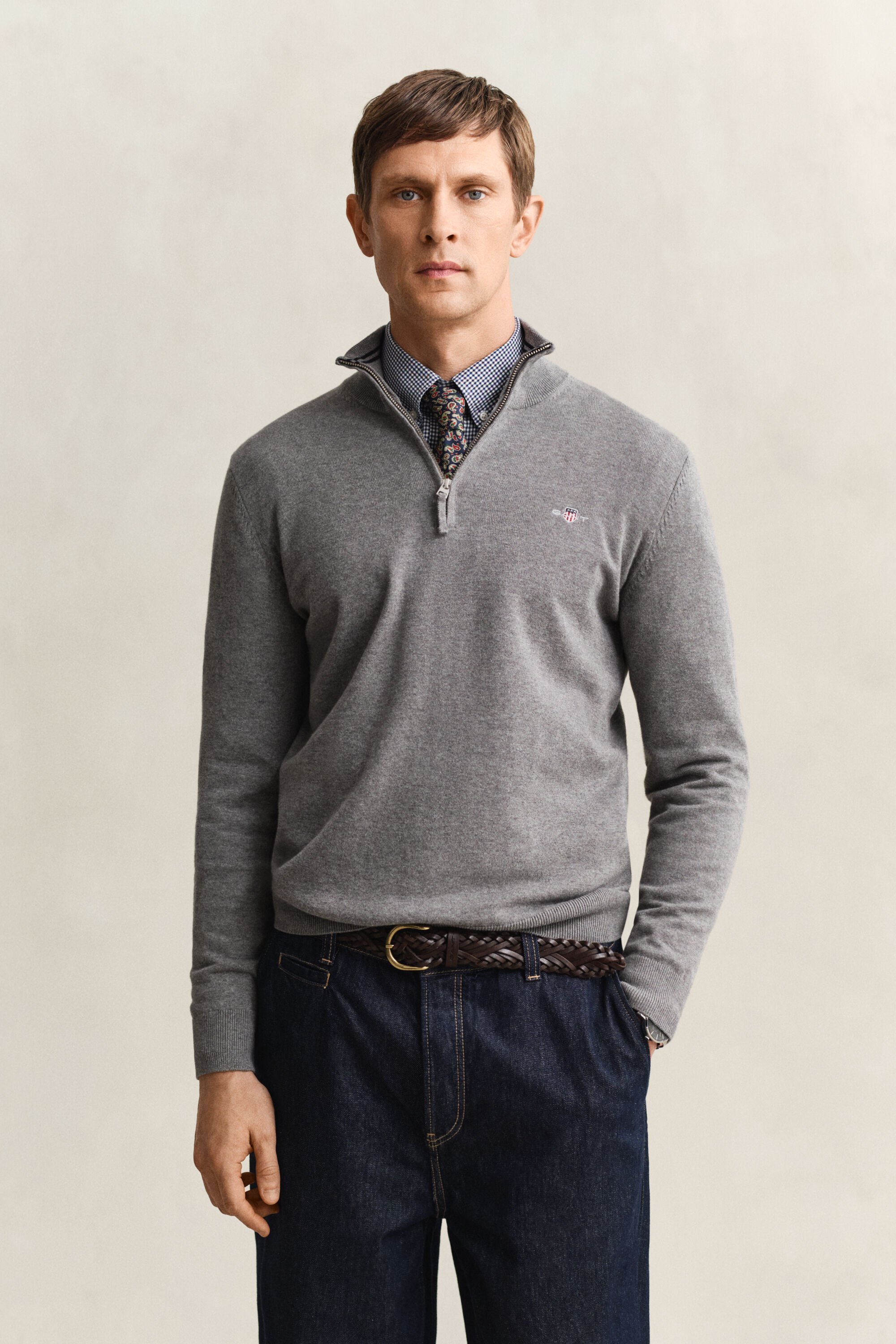 Classic Cotton Half-Zip Sweater