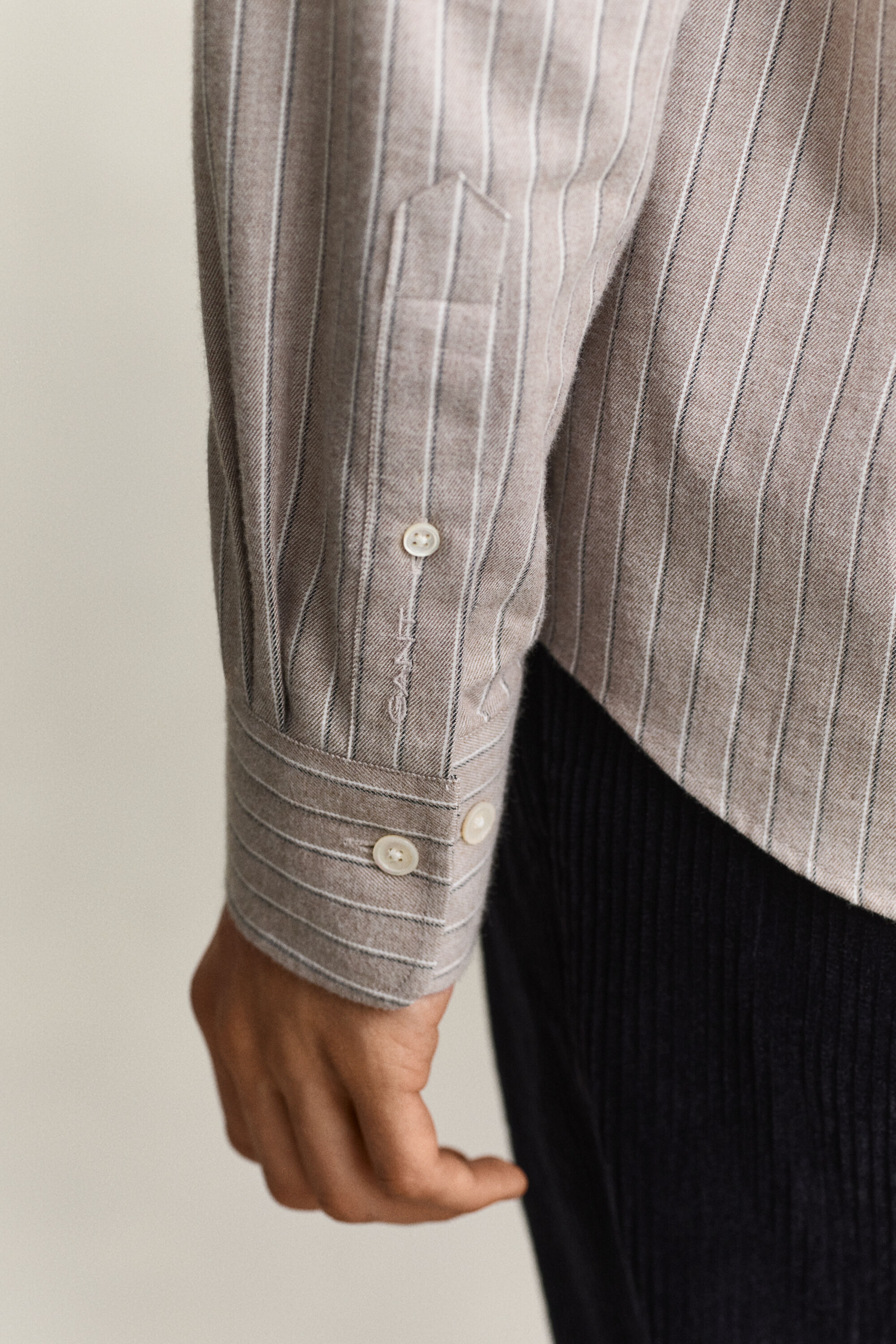 Striped Flannel Mélange Shirt