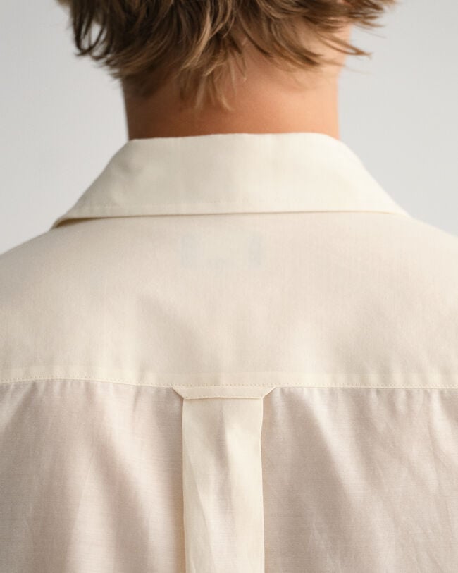 Relaxed Fit Cotton Silk Shirt