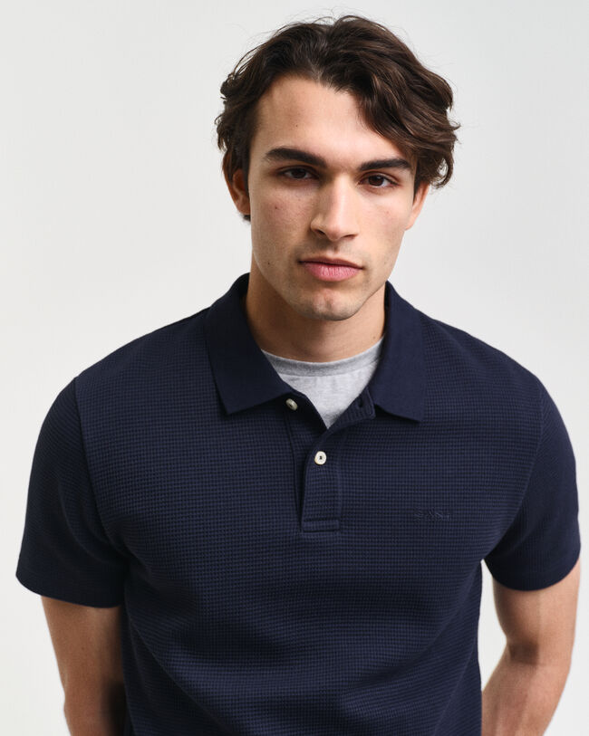 Waffle Textured Polo Shirt