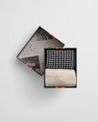 2-Pack Houndstooth Patterned Socks Gift Box