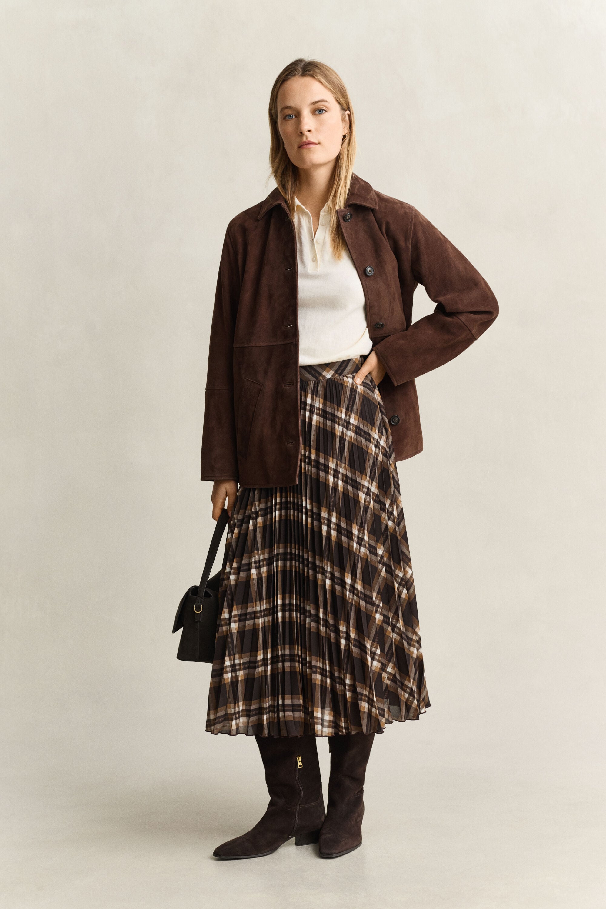 Pleated Midi Skirt