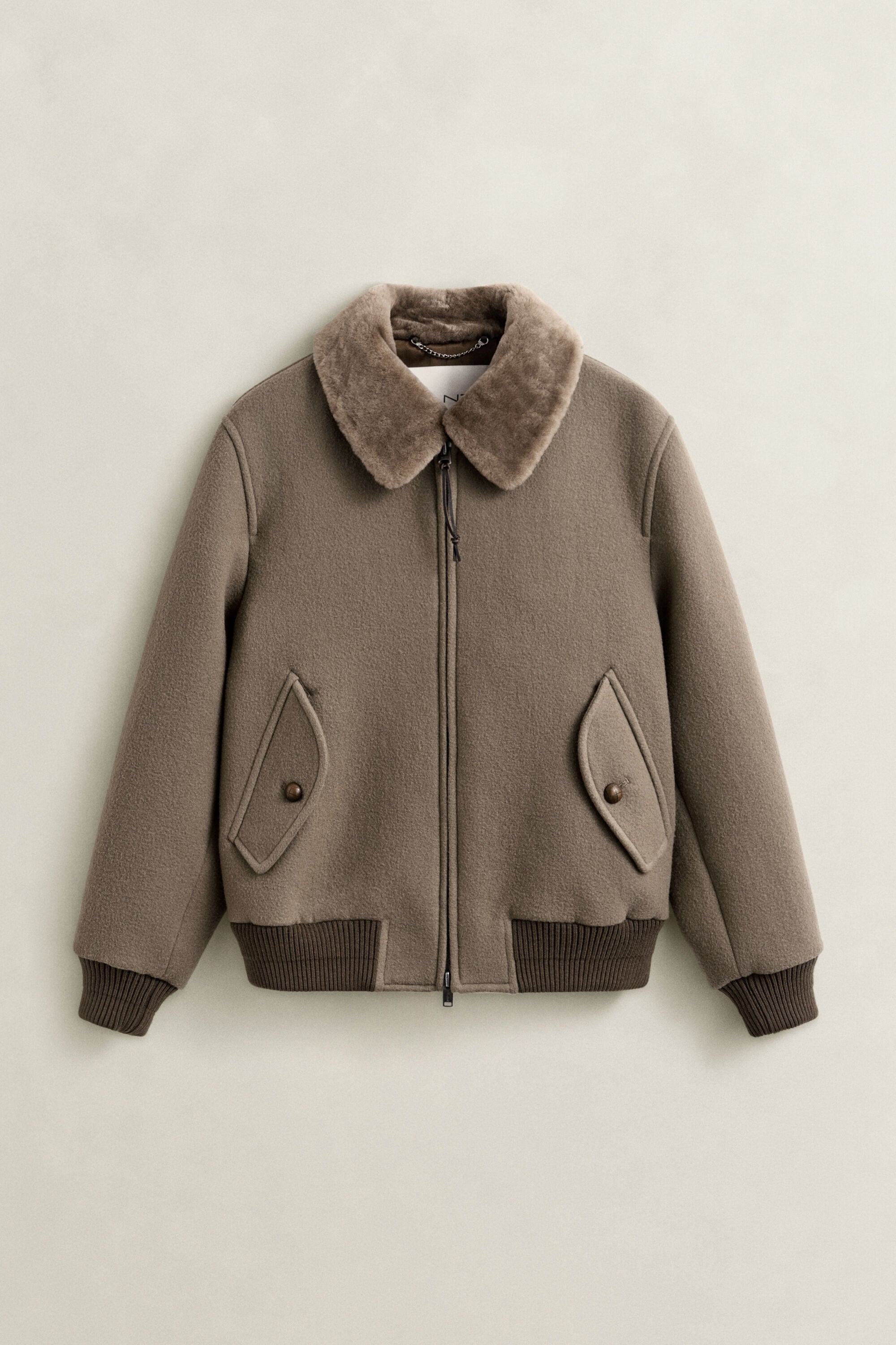 Wool Shearling Aviator Jacket