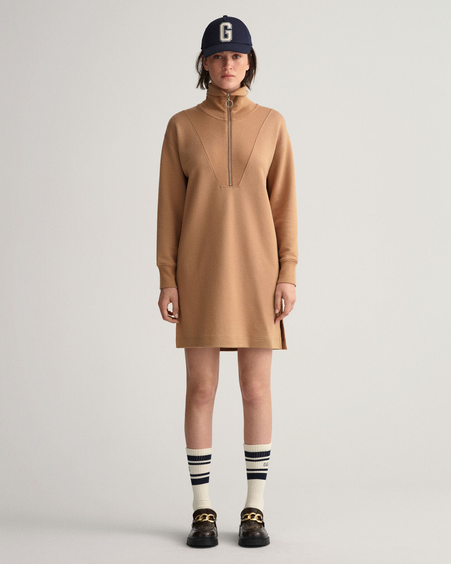 Half-Zip Sweat Dress