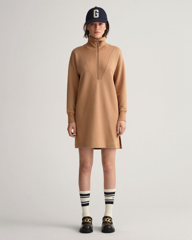 Half-Zip Sweat Dress
