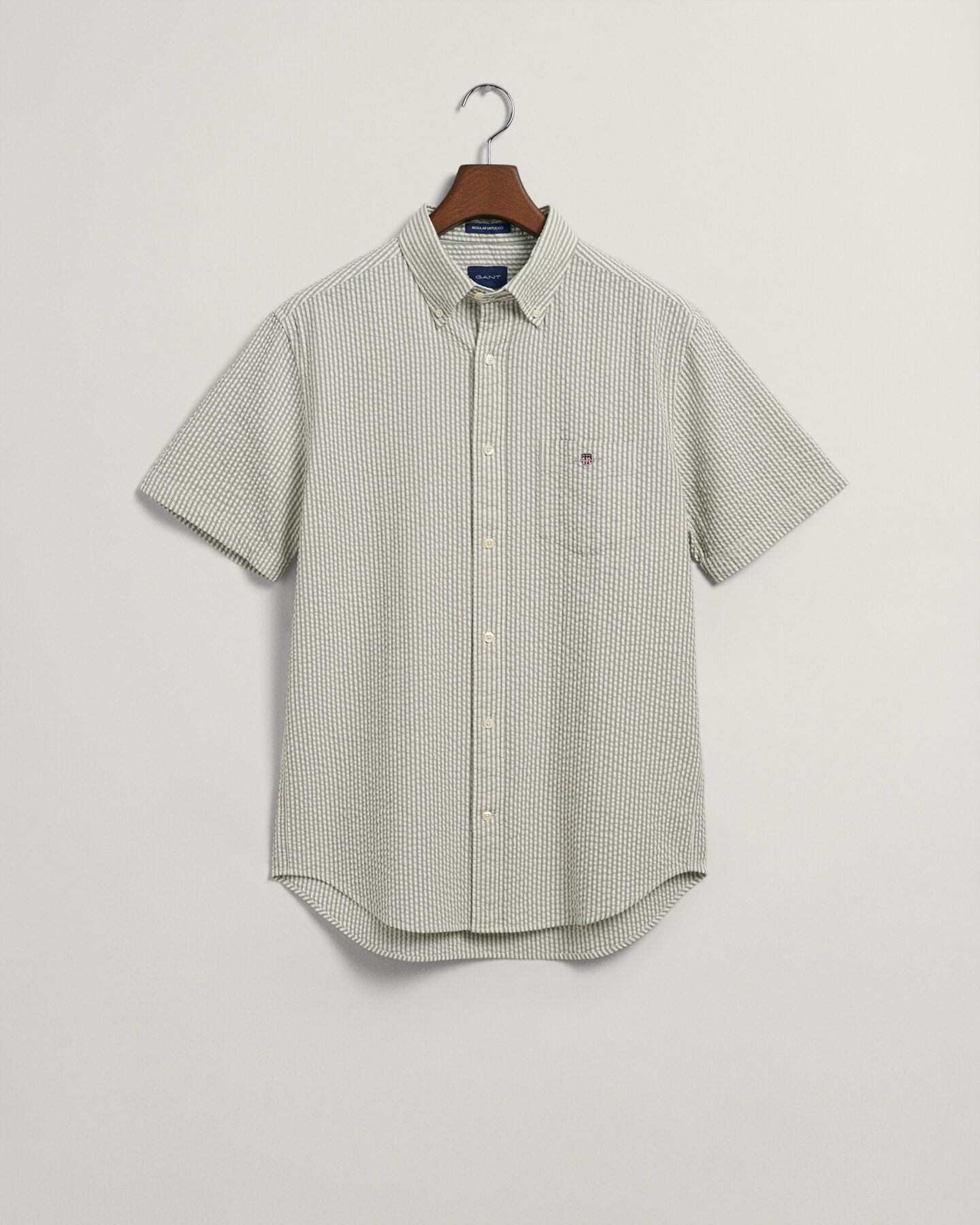 Regular Fit Seersucker Short Sleeve Shirt