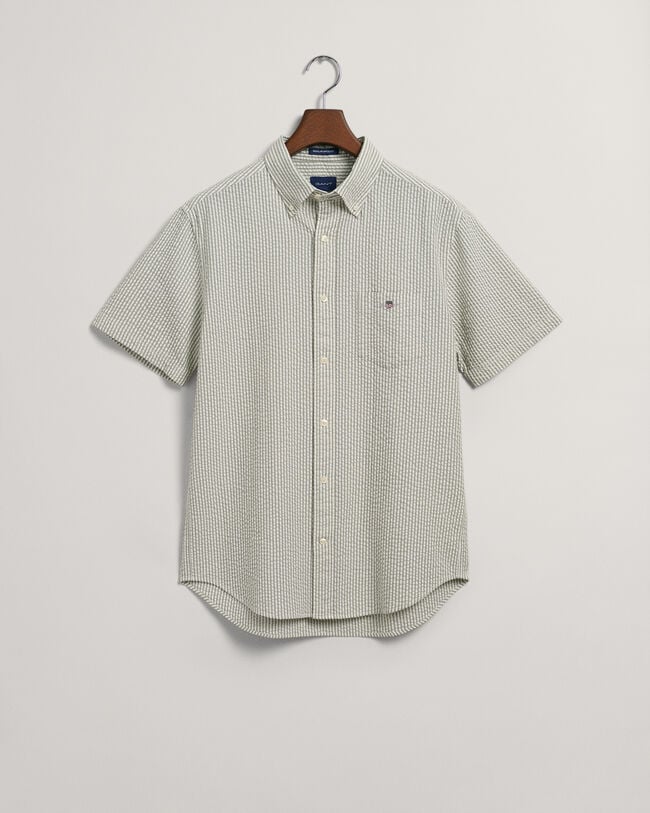 Regular Fit Seersucker Short Sleeve Shirt