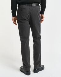 Slim Fit Cotton Herringbone Pants