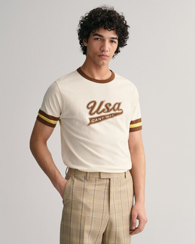Striped Sleeve GANT USA T-Shirt