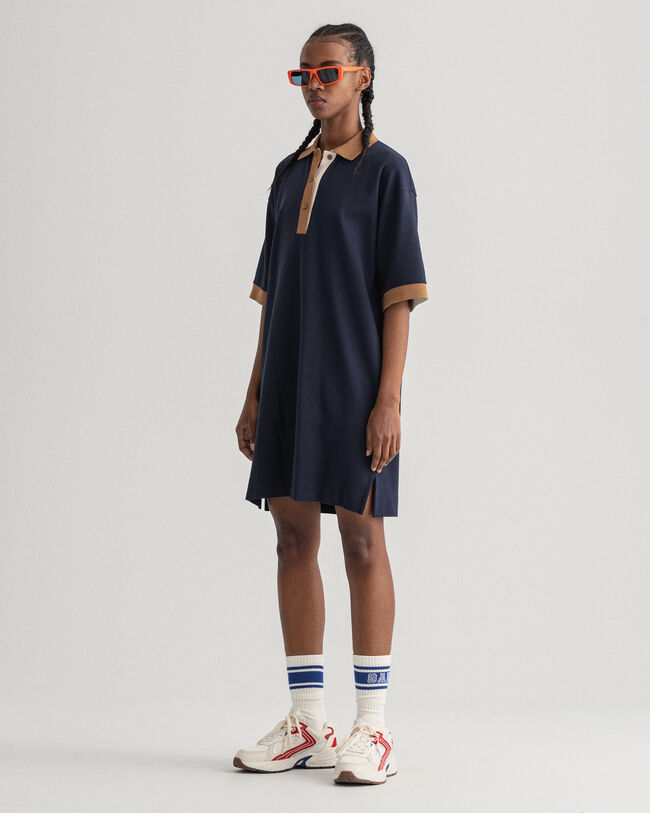 Colorblock Polo Dress