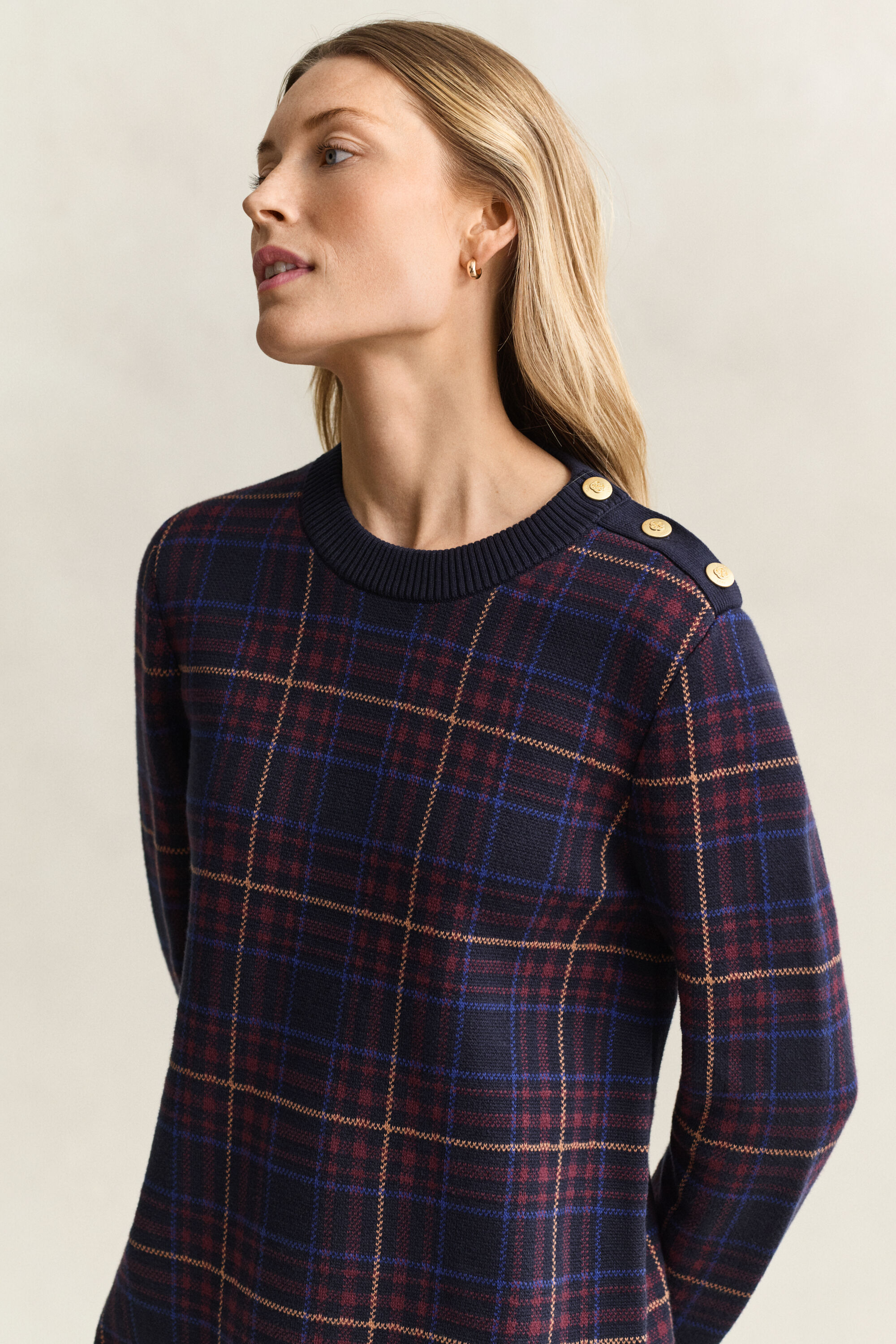 Knitted Check Dress