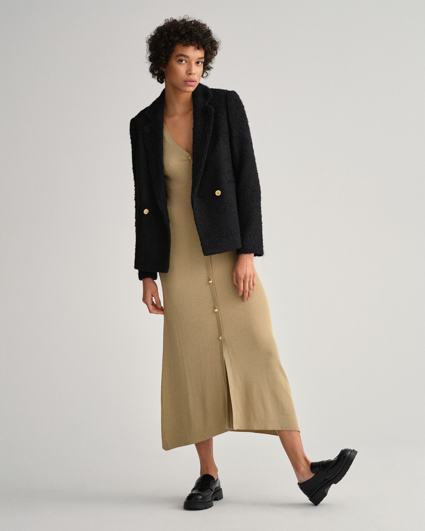 Ribbed Cardigan Dress