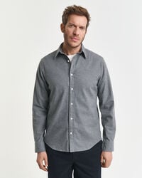 Regular Fit Melange Flannel Shirt