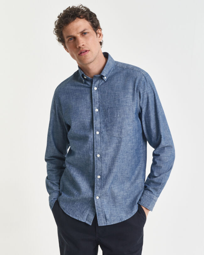 Regular Fit Indigo Chambray Shirt