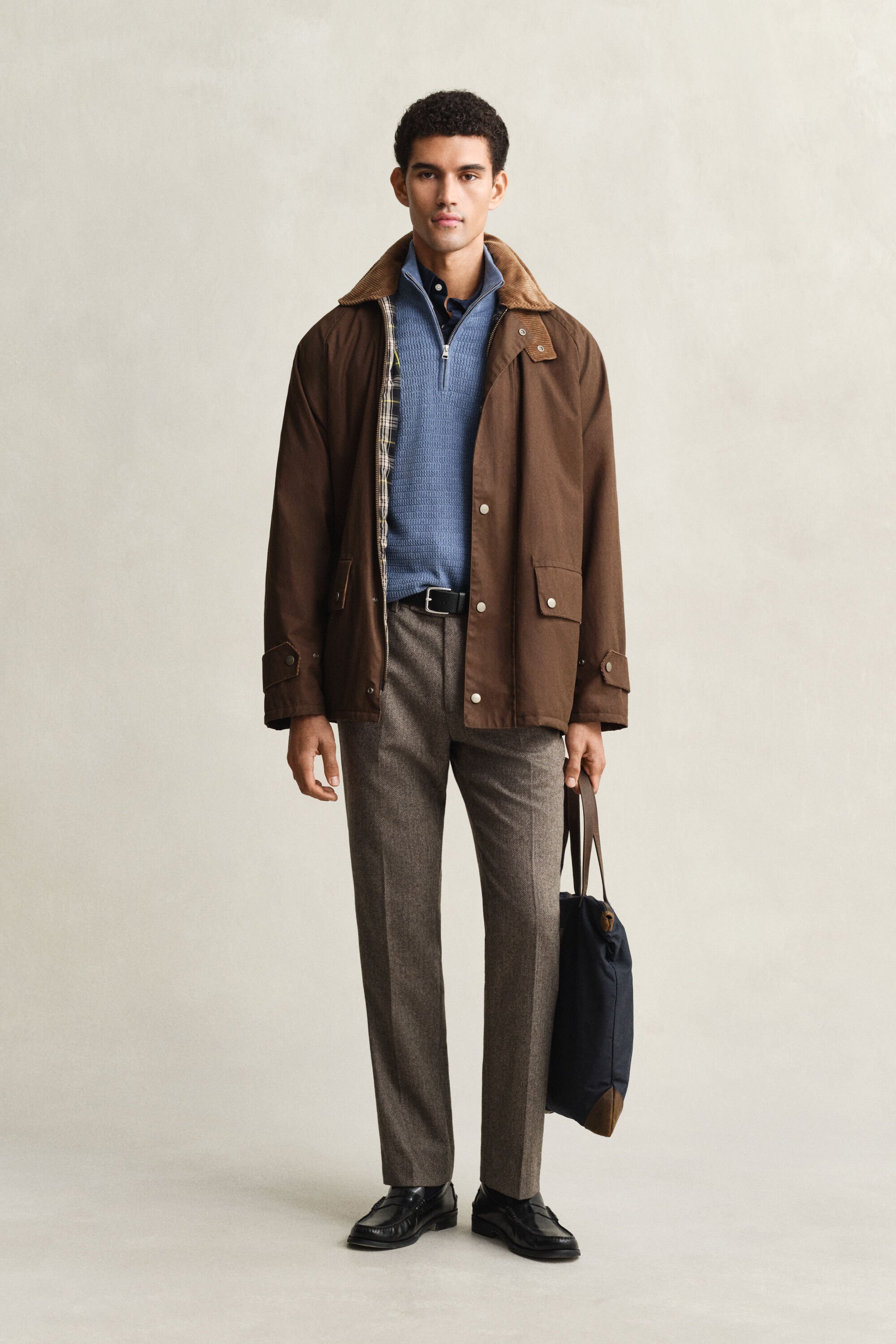 Mini Cable Knit Half-Zip Sweater