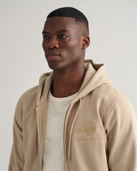 Tonal Shield Zip Hoodie