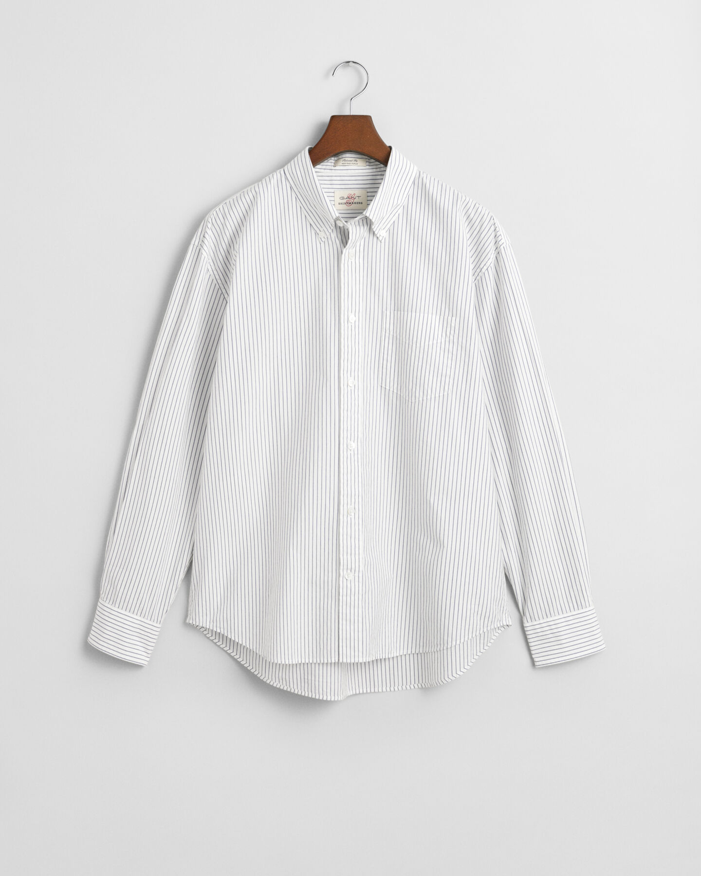 Relaxed Fit Striped Heritage Poplin Shirt