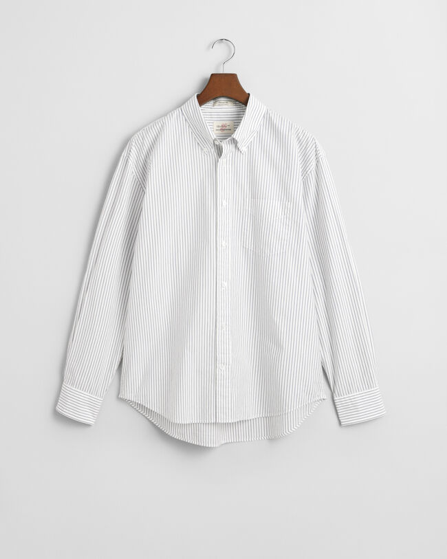 Relaxed Fit Striped Heritage Poplin Shirt