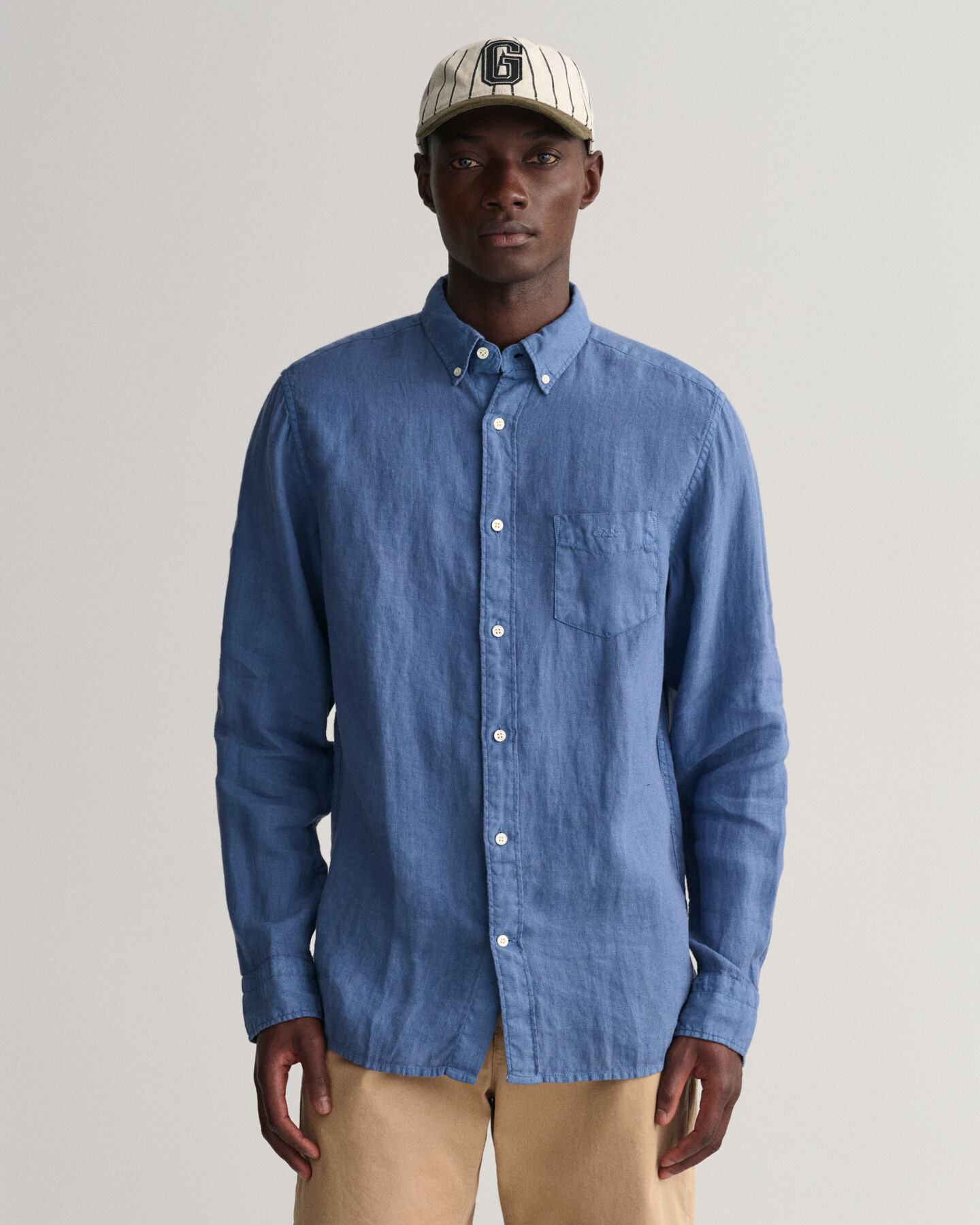 Regular Fit Garment-Dyed Linen Shirt