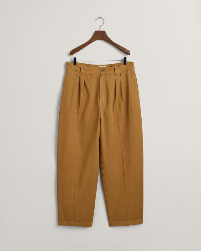 Pleated Twill Chinos