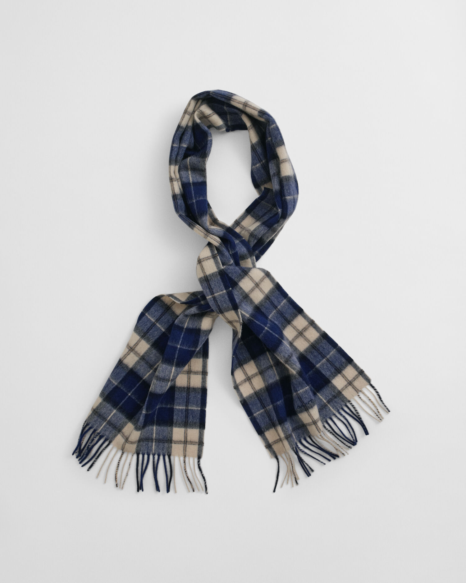 Checked Wool Scarf